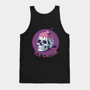 Skeleton Skull Ice Cream | T Shirt Design Tank Top